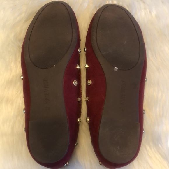 Nine West Morton ballet flat in wine with embellished beads and stones Sz 7M - Picture 7 of 8